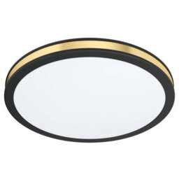 Eglo Pescaito Led Black And Gold Flush Round Ceiling Light - thumbnail 2