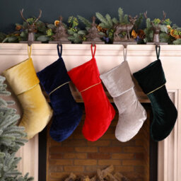 Dibor Green Knightsbridge Velvet Xmas Gift Decoration Christmas Stocking For Kids - thumbnail 4