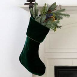 Dibor Green Knightsbridge Velvet Xmas Gift Decoration Christmas Stocking For Kids - thumbnail 3