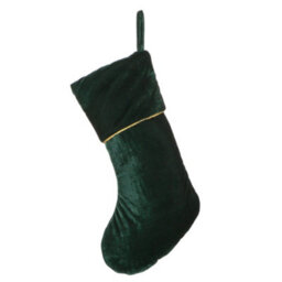 Dibor Green Knightsbridge Velvet Xmas Gift Decoration Christmas Stocking For Kids - thumbnail 2