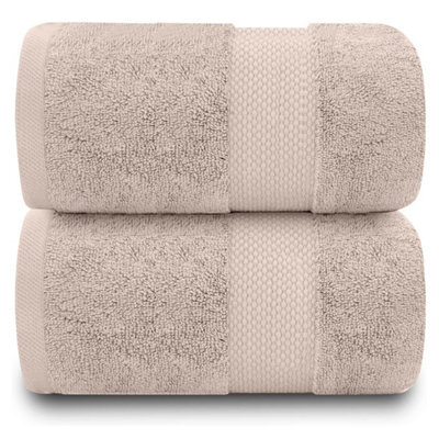 Gc Gaveno Cavailia 2Pk Miami Bath Sheet 90X140 Mocha 700 Gsm Quick Drying & Super Absorbent Bath Sheet Set - image 1