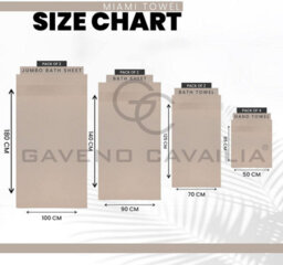 Gc Gaveno Cavailia 2Pk Miami Bath Sheet 90X140 Mocha 700 Gsm Quick Drying & Super Absorbent Bath Sheet Set - thumbnail 2