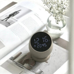 Kreafunk Bell Wireless Flip To Snooze Alarm Clock 9Cm - Ivory Sand - thumbnail 3