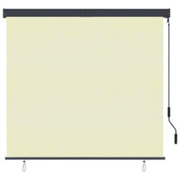 Berkfield Harmful Outdoor Roller Blind 160X250 Cm Cream - thumbnail 1