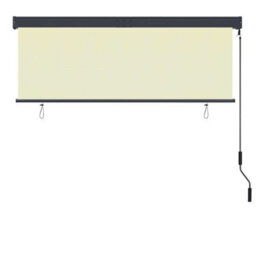 Berkfield Harmful Outdoor Roller Blind 160X250 Cm Cream - thumbnail 4