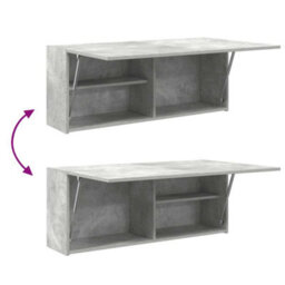 Walplus Bathroom Wall Cabinet Concrete Grey 100X25X40 Cm Engineered Wood - thumbnail 8