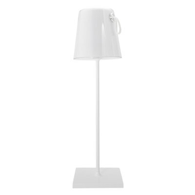 Happy Homewares Tall Modern White Led Colour Changing Rechargeable Touch Table Lamp - image 1