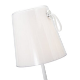 Happy Homewares Tall Modern White Led Colour Changing Rechargeable Touch Table Lamp - thumbnail 5