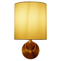Living And Home Metal Bracket Wall Lamp With Fabric Lampshade, Bedroom Bedside Wall Lamp, E27 Bulb Base - thumbnail 4