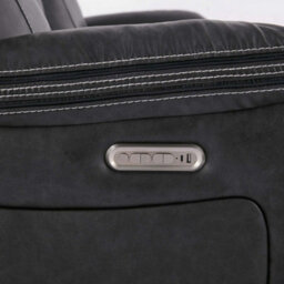 More4Homes Vinson Electric Recliner Air Leather Usb-C Charging Recliner Chair (Charcoal) - thumbnail 8