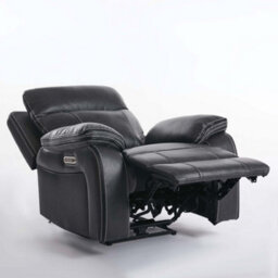 More4Homes Vinson Electric Recliner Air Leather Usb-C Charging Recliner Chair (Charcoal) - thumbnail 6