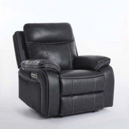 More4Homes Vinson Electric Recliner Air Leather Usb-C Charging Recliner Chair (Charcoal) - thumbnail 7