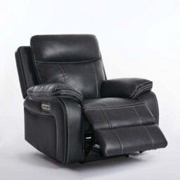 More4Homes Vinson Electric Recliner Air Leather Usb-C Charging Recliner Chair (Charcoal) - thumbnail 5