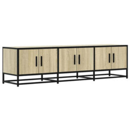 Berkfield Tv Cabinet Sonoma Oak 150X35X41 Cm Engineered Wood And Metal - thumbnail 2