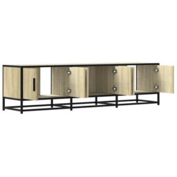 Berkfield Tv Cabinet Sonoma Oak 150X35X41 Cm Engineered Wood And Metal - thumbnail 7