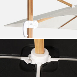 Sweeek - 3X3M Square Cantilever Parasol Falgos Off-White With Cover Included - thumbnail 4