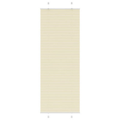 Berkfield Pleated Blind Cream 75X200 Cm Fabric Width 74.4 Cm Polyester - image 1