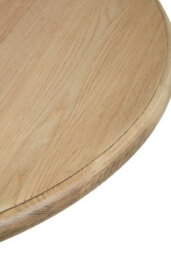 Orsina Oak Wood Natural Round Dining Table, Dining Room Table With Carved Base, Artistic Dining Table For Kitchen - thumbnail 5