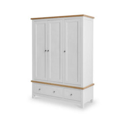 Farro Grey Triple Wardrobe With 2 Drawers - By Roseland Furniture - thumbnail 5