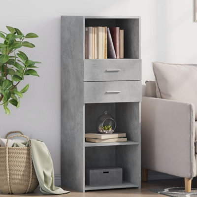 Berkfield Highboard Concrete Grey 45X42.5X124 Cm Engineered Wood - image 1
