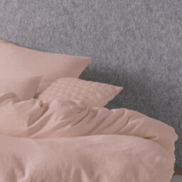 Linen House Nimes 100% Linen Duvet Cover Set, Single, Pink - thumbnail 3
