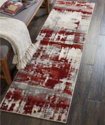 Red Luxurious Modern Easy To Clean Abstract Rug For Living Room, Bedroom - 282Cm X 389Cm - thumbnail 8