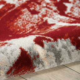 Red Luxurious Modern Easy To Clean Abstract Rug For Living Room, Bedroom - 282Cm X 389Cm - thumbnail 5