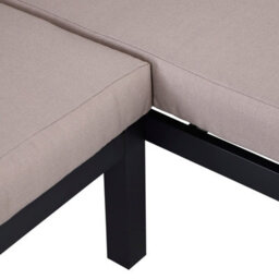 Outsunny 3Pcs Garden Sectional Sofa Side Table Furniture Set W/ Cushion - thumbnail 9
