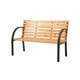 Home Source Lupine Metal Framed Curved 2 Person Outdoor Wooden Garden Bench - thumbnail 8