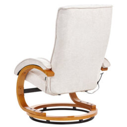 Beliani Massage Chair Hero With Footstool Fabric Light Beige - thumbnail 5