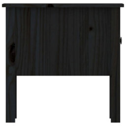 Berkfield Durable Side Table Black 50X50X49 Cm Solid Wood Pine - thumbnail 8