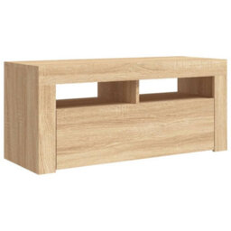 Vidaxl Tv Cabinet With Led Lights Sonoma Oak 90X35X40 Cm - thumbnail 8
