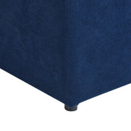 Beliani Retro Fabric Ottoman Navy Blue Orem - thumbnail 8