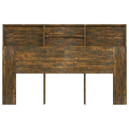 Vidaxl Headboard Cabinet Smoked Oak 160X19X103.5 Cm - thumbnail 5