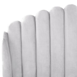 Beliani Bed Velvet Ambillou 140 X 200 Cm (Eu Double) Light Grey - thumbnail 7