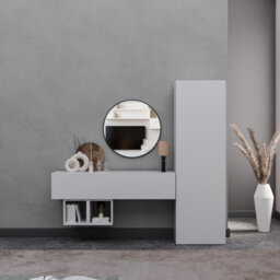 Decorotika Lecce Moduler Modern Tv Unit Wall Mount Customizable Layout High Gloss White