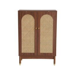 Sweeek - 2-Door Shoe Storage Cabinet Walnut 78X37X114 Cm - Judith - thumbnail 6