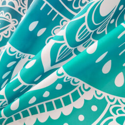 Neel Blue Mandala Shower Curtain Polyester Fabric Bathroom Curtain Mould & Mildew Resistant With 12 Curtain Hook - thumbnail 7