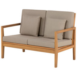 Beliani Garden Lounge Set With Table 7 Seater Pataja Certified Acacia Wood Light Brown - thumbnail 7
