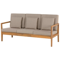 Beliani Garden Lounge Set With Table 7 Seater Pataja Certified Acacia Wood Light Brown - thumbnail 5