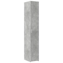 Berkfield Slim Storage Cabinet Concrete Grey 30X42.5X225 Cm Engineered Wood - thumbnail 6