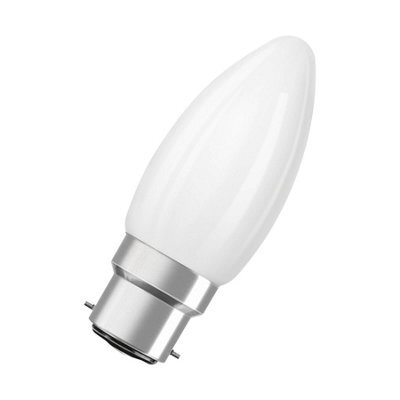 Osram Led Lamp Superstar Light Bulb B40 Candle Shape Filament B22D 6 Pack - image 1