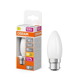 Osram Led Lamp Superstar Light Bulb B40 Candle Shape Filament B22D 6 Pack - thumbnail 4