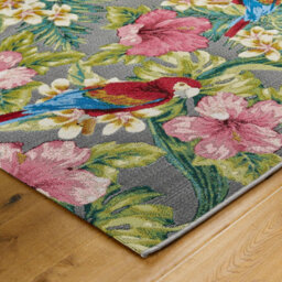 Multicoloured  Outdoor Rug, Floral Stain-Resistant Rug For Patio Decks Garden, Modern Outdoor Area Rug-120Cm X 170Cm - thumbnail 5