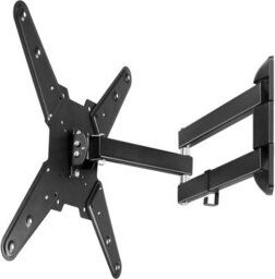 Tectake Television Bracket - 26-75 Inch Screens, Extendable, Tilt, Swivel Tv Wall Mount 100 Kg - Black - thumbnail 4