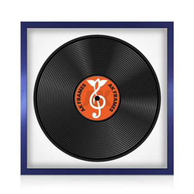 "16X16"" Purple Sleek Vinyl Record Frame With White Mount For 12 Inch Lp Disc - Ak Frames" - image 1