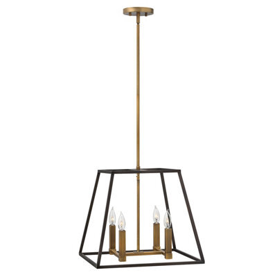 Luminosa Lighting Elstead Fulton 4 Light Ceiling Pendant Chandelier Bronze, E14 - image 1