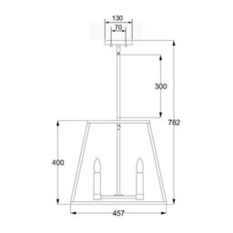 Luminosa Lighting Elstead Fulton 4 Light Ceiling Pendant Chandelier Bronze, E14 - thumbnail 2