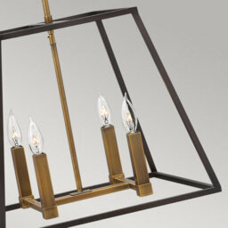 Luminosa Lighting Elstead Fulton 4 Light Ceiling Pendant Chandelier Bronze, E14 - thumbnail 3