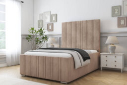 "Sloomy Radcliffe Mink Naples Bed Frame With Mattress With 50"" Upholstered Headboard 4' Small Double" - thumbnail 2